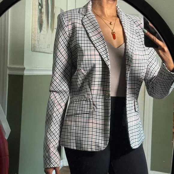 NY&C Pink plaid blazer - Picture 2 of 4